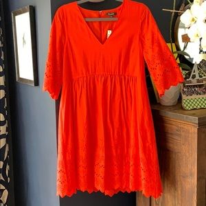 Madewell Poppy Cotton Eyelet Dress NWT